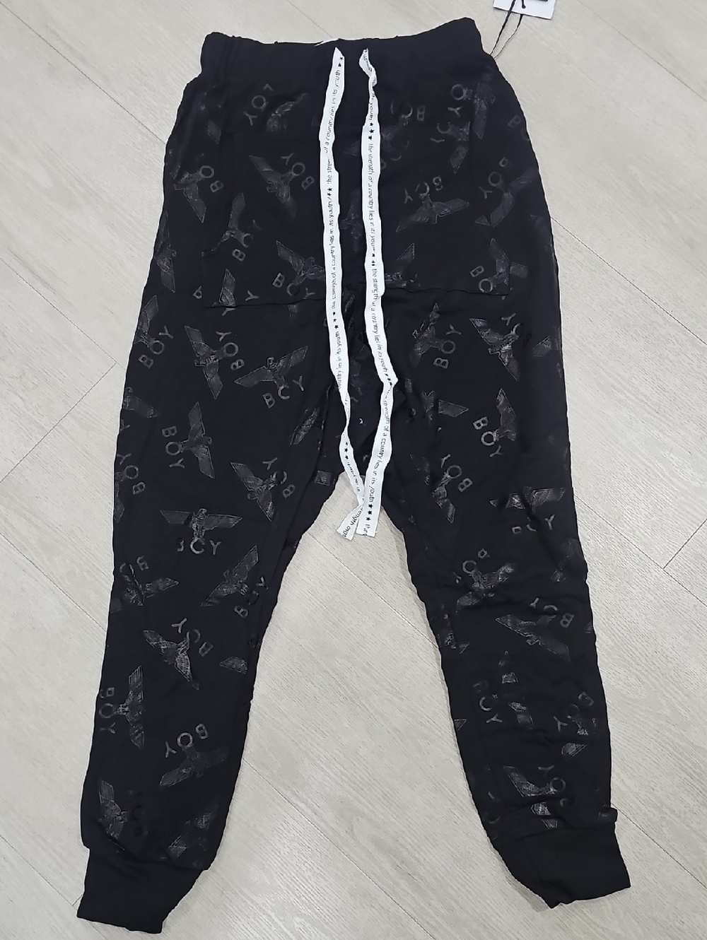 Boy London Unisex Black Logo Print Joggers
